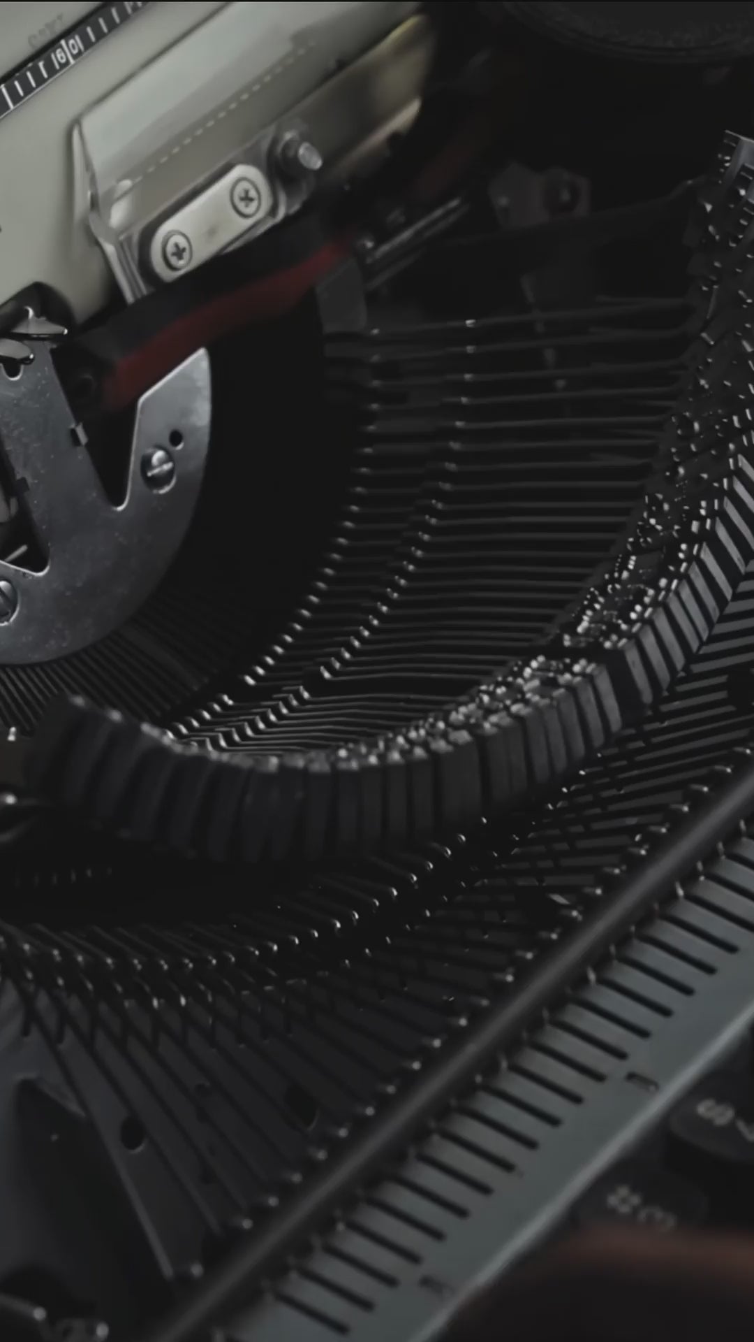 Cinematic macro video of a vintage typewriter typing the words "Prologue by Bshido" on paper